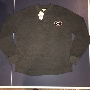 Black Georgia Bulldog quarter button up sweatshirt